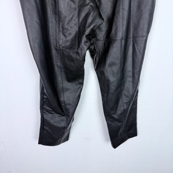 NWT City Chic Faux Leather Weekender Pant Ankle Black Plus Size 18 NEW - Picture 10 of 11